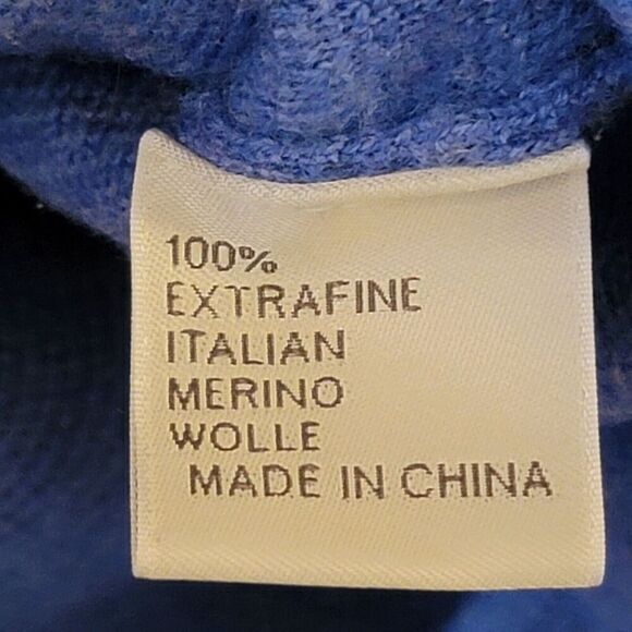 Peter Millar Blue Cape Sweater Vest Men's Size Large Extra Fine Italian Merino - Picture 5 of 8